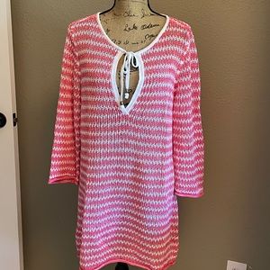 Tommy Bahama open knit tunic.